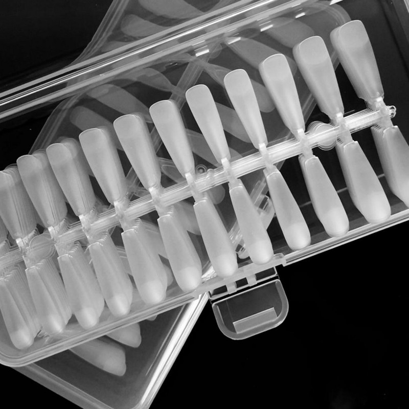 240 komada Long Coffin Umjetni nokti Balerina Nail Tips Full Cover Akrilni prozirni nokti Umjetni nokti za gel nokte