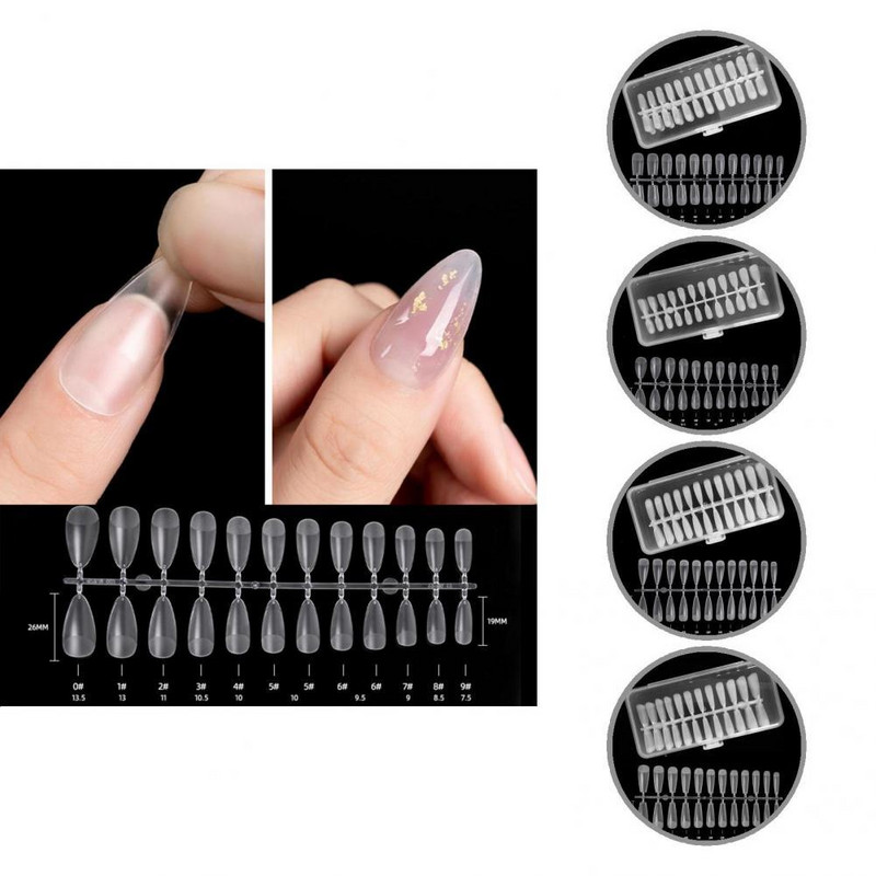 240 komada Long Coffin Umjetni nokti Balerina Nail Tips Full Cover Akrilni prozirni nokti Umjetni nokti za gel nokte