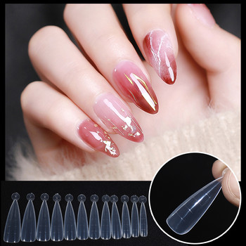 TP 120PCS Half Cover Dual System Forms Nail C Curve Extension Nail Tips UV Ακρυλικό Gel Extended False Tips Εργαλεία μανικιούρ