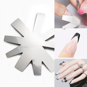 Pro 9 μεγέθη Easy French Smile Cut V Line σχήμα αμυγδάλου Συμβουλές Μανικιούρ Edge Trimmer Nail cutter Ακρυλικό Ροζ Λευκό Γαλλικά νύχια
