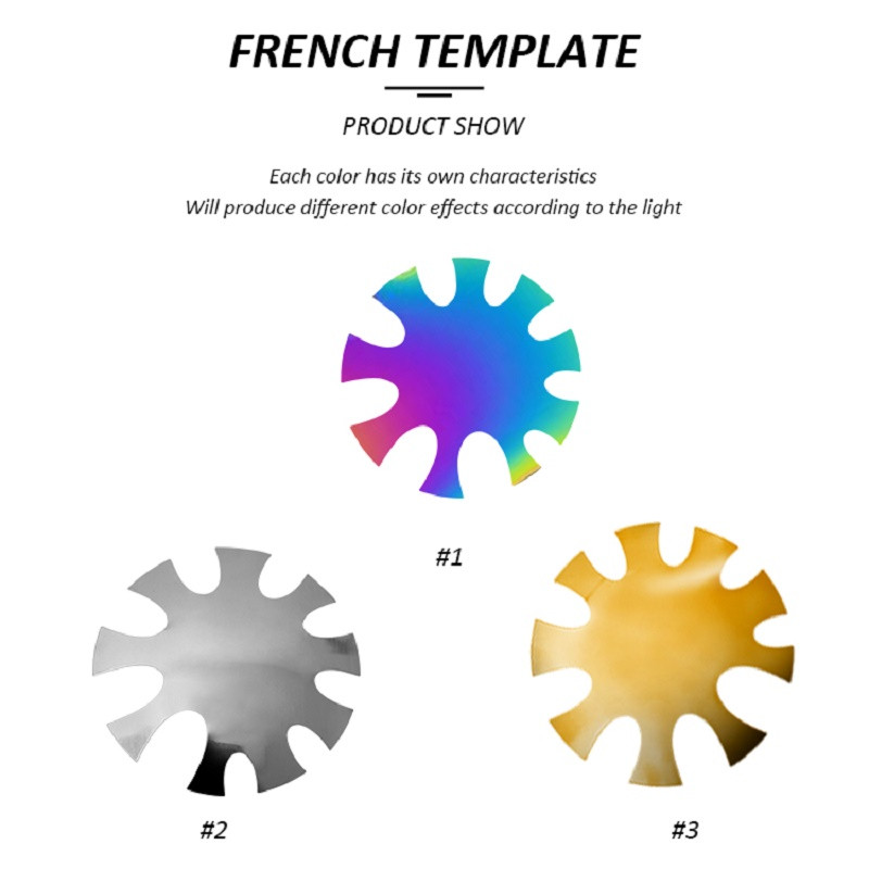 Pro 9 Veličina Oval-Shade Easy French Smile Line Edge Trimmer Cutter Acrylic Nail Tips Kalup Vodilice White Pink Friench Design Tools