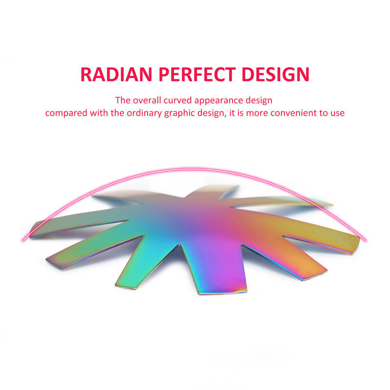 9 formos prancūziško stiliaus nagų nerūdijančio plieno plokštelės modelis poliravimas manikiūras "pasidaryk pats" įrankiai salono krištolo nagų šablonas