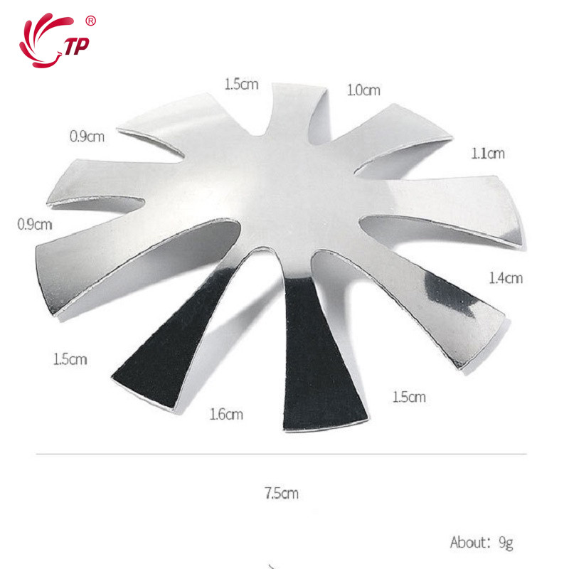 9 formos prancūziško stiliaus nagų nerūdijančio plieno plokštelės modelis poliravimas manikiūras "pasidaryk pats" įrankiai salono krištolo nagų šablonas