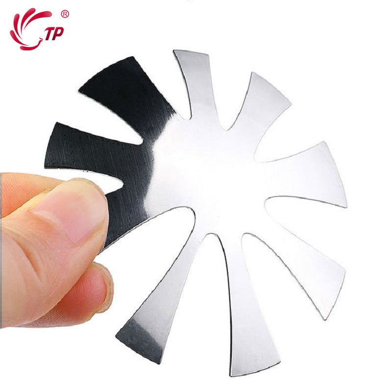 9 formos prancūziško stiliaus nagų nerūdijančio plieno plokštelės modelis poliravimas manikiūras "pasidaryk pats" įrankiai salono krištolo nagų šablonas