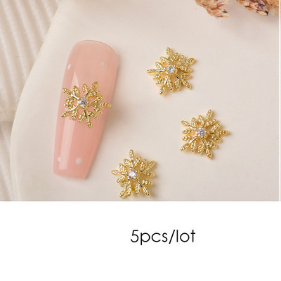 5kom luksuznih božićnih ukrasa za nokte Dijamantne pahulje Božićno drvce Dodaci za nokte DIY ukrasi za manikuru
