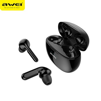 Awei T15 Bluetooth 5.3 Слушалки Нови оригинални безжични слушалки Earbud Геймър HiFi слушалки с микрофон Спортни слушалки Earhook