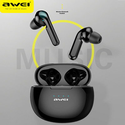 Awei T15 Bluetooth 5.3 Слушалки Нови оригинални безжични слушалки Earbud Геймър HiFi слушалки с микрофон Спортни слушалки Earhook