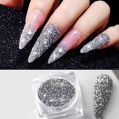 Reflektirajući Pixie Glitter Crystal Nails Rhinestones Charm Diamond Sparkle Micro Drill Nail Art DIY Decoration Tips
