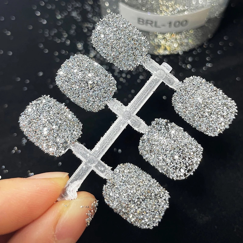 Reflektirajući Pixie Glitter Crystal Nails Rhinestones Charm Diamond Sparkle Micro Drill Nail Art DIY Decoration Tips