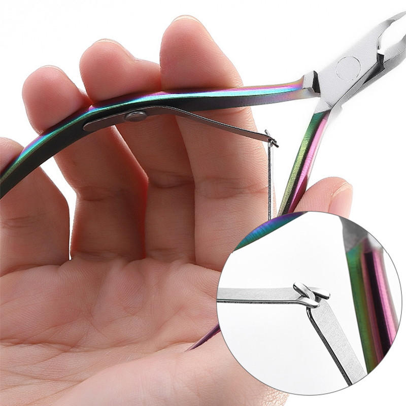 Professzionális köröm kutikula csipesz rozsdamentes acél 501 arany vágó körömdíszítő eszközök ollós körömvágó olló manikűr eltávolító