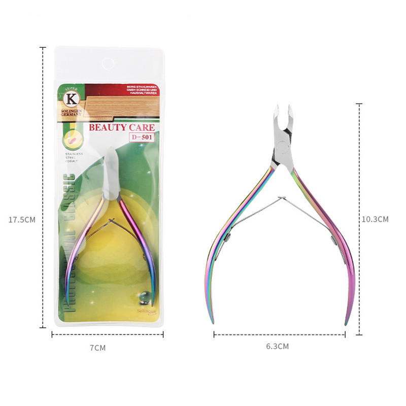 Professzionális köröm kutikula csipesz rozsdamentes acél 501 arany vágó körömdíszítő eszközök ollós körömvágó olló manikűr eltávolító