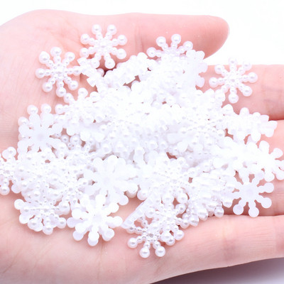 55 komada Pearl Snowflake Nail Charms Mješoviti šareni Snježni nokti Pahuljice Božićni ukrasi DIY Nail Art dodaci