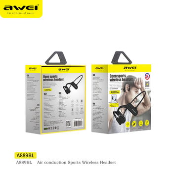 Awei A889BL Bluetooth 5.0 Earphone Air Conduction Sport Earphones Ασύρματο ακουστικό για τρέξιμο HIFI Handsfree Earphones Freeship