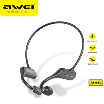 Awei A889BL Bluetooth 5.0 Earphone Air Conduction Sport Earphones Ασύρματο ακουστικό για τρέξιμο HIFI Handsfree Earphones Freeship