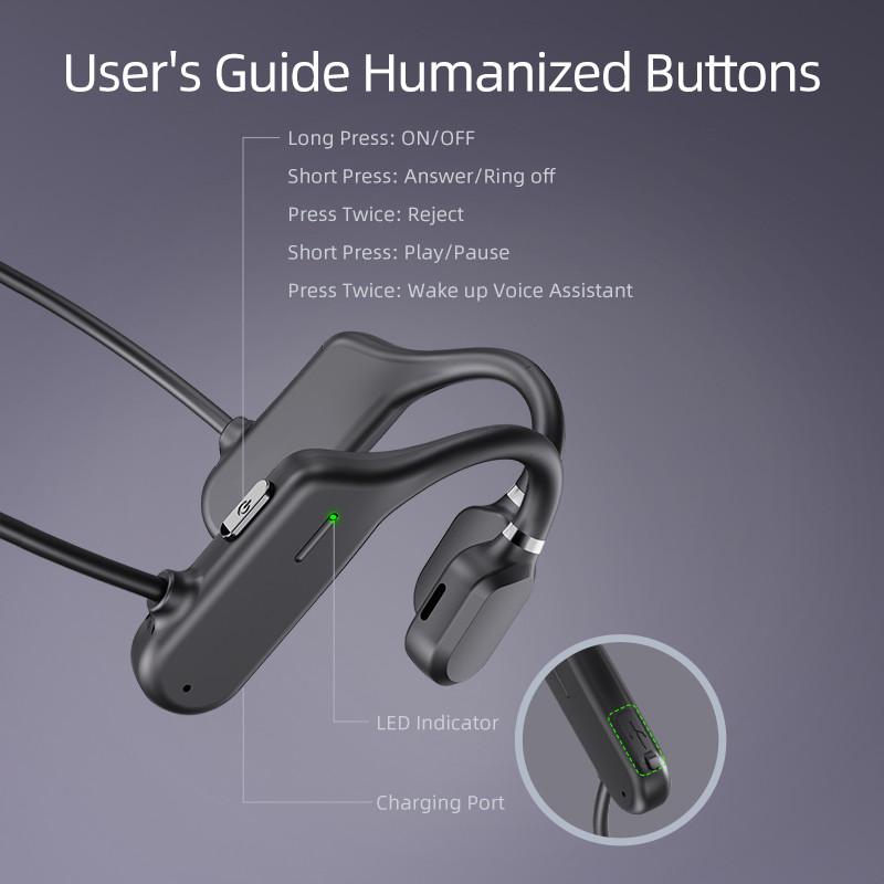 Awei A889BL Bluetooth 5.0 slušalice s zračnom provodljivošću Sportske slušalice Bežične slušalice za trčanje HIFI Handsfree slušalice Besplatna dostava