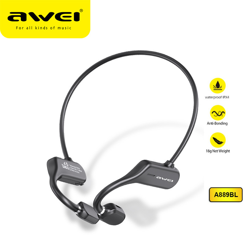 Awei A889BL Bluetooth 5.0 slušalice s zračnom provodljivošću Sportske slušalice Bežične slušalice za trčanje HIFI Handsfree slušalice Besplatna dostava