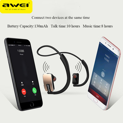 Awei A883BL/A886BL Bluetooth слушалки, безжични слушалки с микрофон, стерео спортни слушалки с шумопотискане, слушалки, слушалки, NFC функция