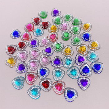 Heart Crystal Gems Nail Charms 3D Glitter Diamond FlatBack Nails Rhinestones Μανικιούρ Αξεσουάρ Kawaii