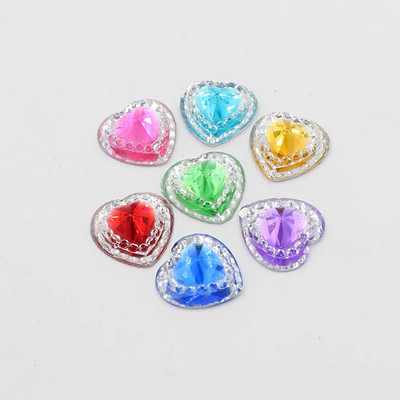 Heart Crystal Gems Nail Charms 3D Glitter Diamond FlatBack Nails Rhinestones Μανικιούρ Αξεσουάρ Kawaii