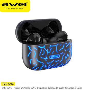Awei T29/T29P/T29ANC/T29Pro Ακουστικά Bluetooth TWS Ασύρματα ακουστικά In-ear Touch Control Type-C Γρήγορη φόρτιση με μικρόφωνο