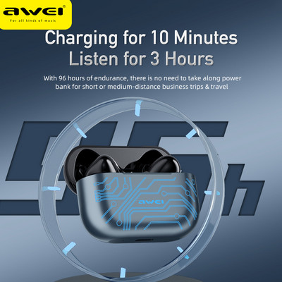 Awei T29/T29P/T29ANC/T29Pro Ακουστικά Bluetooth TWS Ασύρματα ακουστικά In-ear Touch Control Type-C Γρήγορη φόρτιση με μικρόφωνο