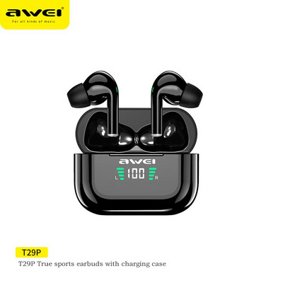 Awei T29/T29P/T29ANC/T29Pro Ακουστικά Bluetooth TWS Ασύρματα ακουστικά In-ear Touch Control Type-C Γρήγορη φόρτιση με μικρόφωνο