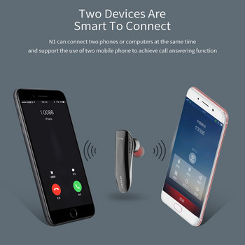 Awei N1 Безжични Bluetooth слушалки Бизнес слушалки Слушалки с едно ухо С микрофон Hand Free Слушалки за iPhone Android