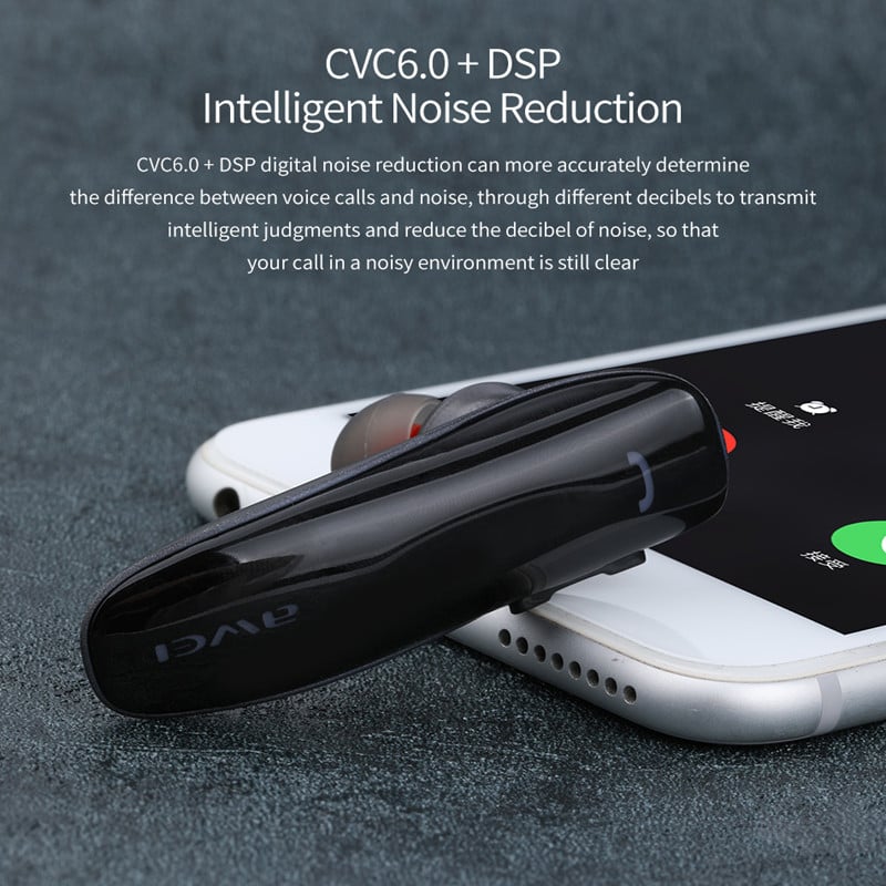 Awei N1 Wireless Bluetooth Earphones Business Earbuds Ακουστικά για ένα αυτί με μικρόφωνο Hand Free ακουστικό για iPhone Android