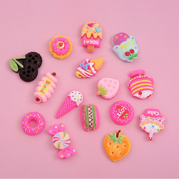 20 τεμ./Παρτίδα Kawaii Nail Art Decoration Charms Mixed Cute Cream Cake Ice-Cream Nail Art αξεσουάρ για DIY μανικιούρ