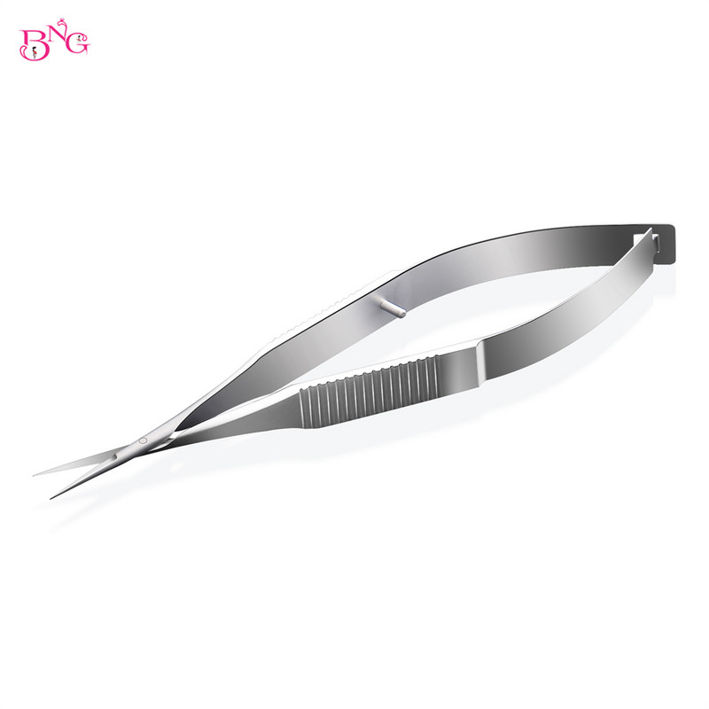 Foarfece drepte din oțel inoxidabil pentru stoarcere Foarfece pentru păr facial Trimmer sprâncene Foarfece de îngrijire pentru modelarea urechii nasului cuticulelor