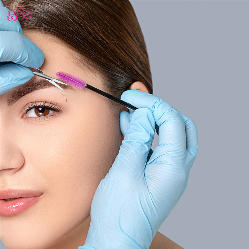 Foarfece drepte din oțel inoxidabil pentru stoarcere Foarfece pentru păr facial Trimmer sprâncene Foarfece de îngrijire pentru modelarea urechii nasului cuticulelor