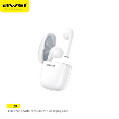 Awei T28Pro/T28/T28P TWS Bezdrôtové Bluetooth slúchadlá do uší Basové slúchadlá Mini slúchadlá s mikrofónom RGB Herné slúchadlá