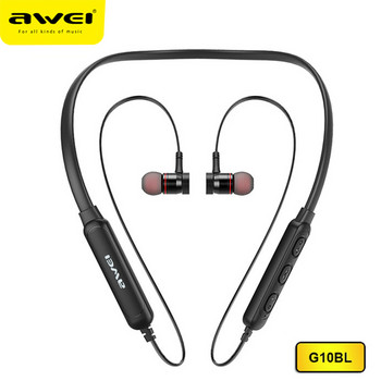 Awei G10BL Neck Wireless Earphone Bluetooth 4.2 слушалки Спортни слушалки 3D Fone Running Stereo Headset CNC слушалки с микрофон