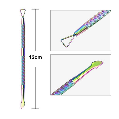 Arte Clavo šareni gurač zanoktica pinceta šišač za uklanjanje mrtve kože šišač za uklanjanje UV gela od nehrđajućeg čelika gurač alati za uređenje noktiju