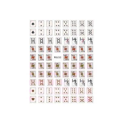 3D poker dizajn Naljepnice za uređenje noktiju Samoljepljive karte za igranje Naljepnice za nokte Klizači za manikuru Dekoracija