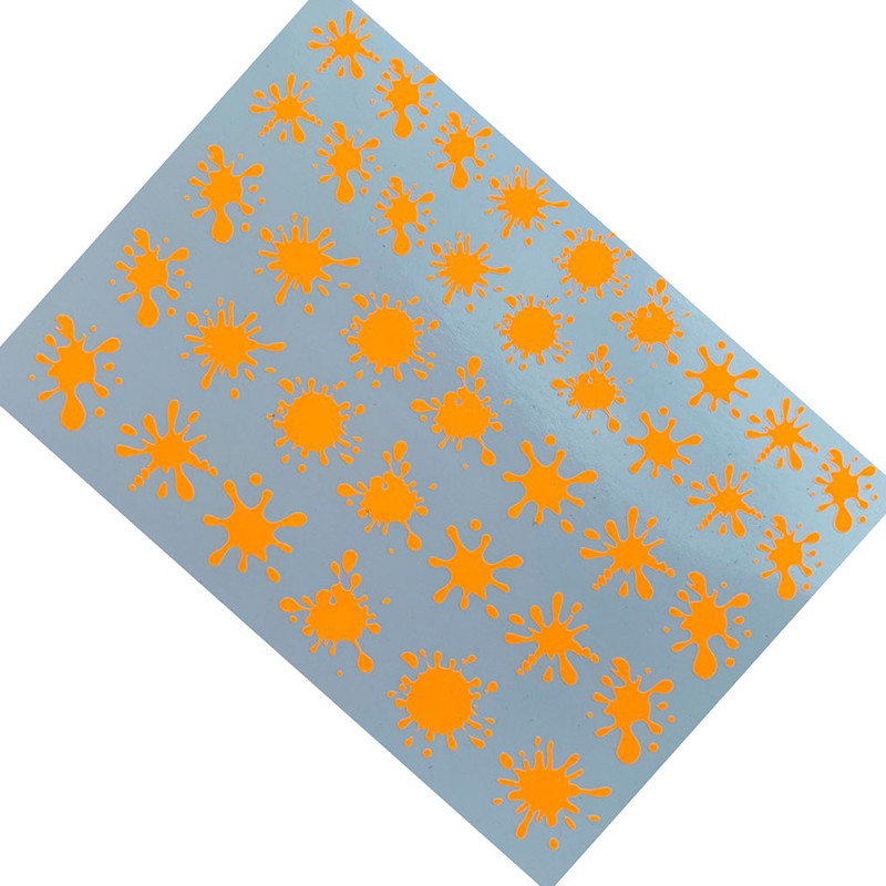 5 lakštai / siunta Neoniniai fejerverkai Nail Art Lipdukas Fluorescent Water Transfer Nagų lipdukai Folijiniai manikiūro patarimai