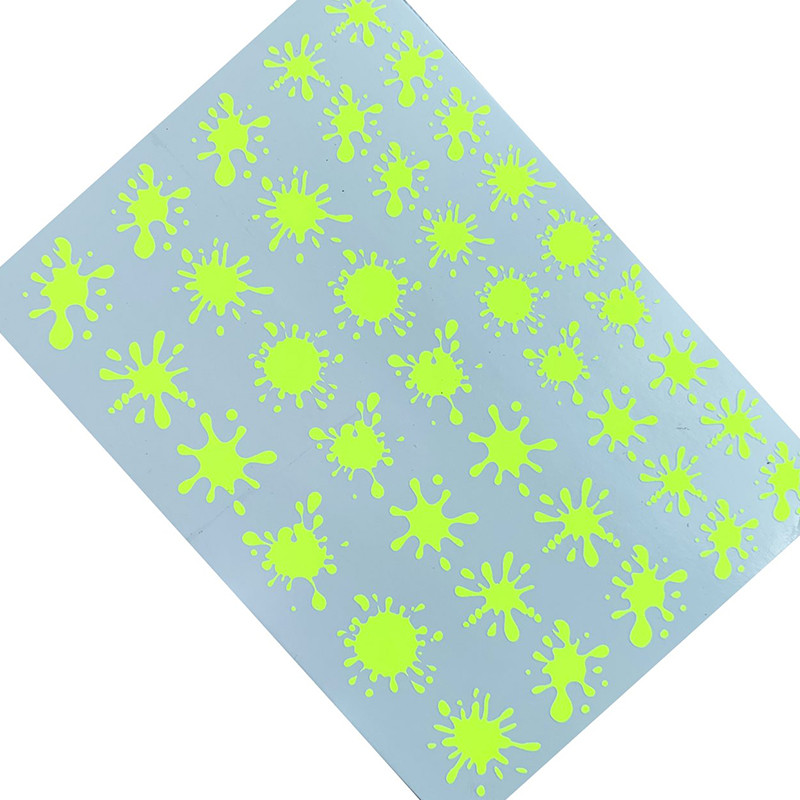 5 lakštai / siunta Neoniniai fejerverkai Nail Art Lipdukas Fluorescent Water Transfer Nagų lipdukai Folijiniai manikiūro patarimai