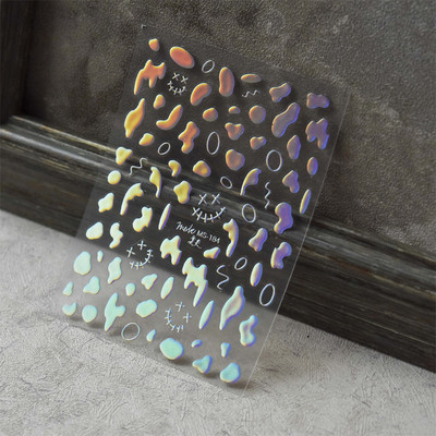 1 laparany 3D körömdíszítő matricák geometriai dombornyomott vonalú ragasztó matricák körömcsúcsok díszítéshez manikűr kellékek
