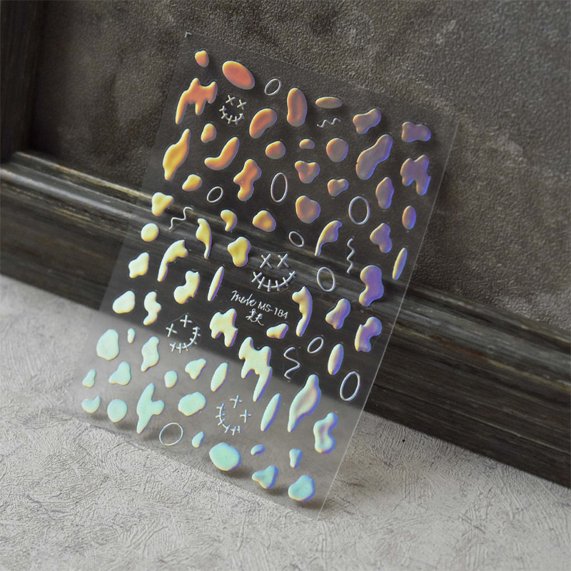 1 laparany 3D körömdíszítő matricák geometriai dombornyomott vonalú ragasztó matricák körömcsúcsok díszítéshez manikűr kellékek