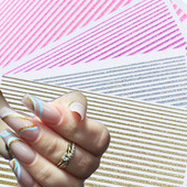 3D holograafilised jooned küünekleebised triibud tähed geomeetria disain küünekleebised ülekandmine liugur maniküüri kaunistus