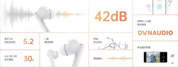 OPPO ENCO ΔΩΡΕΑΝ 2/δωρεάν ακουστικά W52 TWS Ασύρματο Bluetooth 5.2 Ακουστικά με αντοχή στον θόρυβο για το OPPO Find X3 Pro