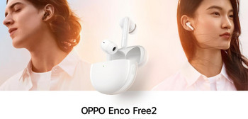 OPPO ENCO FREE 2/безплатни W52 TWS слушалки Безжични Bluetooth 5.2 Слушалки Устойчиви на шумопотискане за OPPO Find X3 Pro