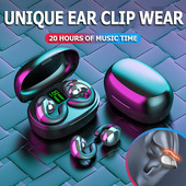 Kaulų laidumo belaidės ausinės TWS Bluetooth 5.2 ausinės LED vandeniui atsparios ausinės HiFi sportinės ausinės ausinės kabliukas su mikrofonu