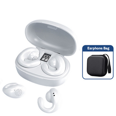 Kaulų laidumo belaidės ausinės TWS Bluetooth 5.2 ausinės LED vandeniui atsparios ausinės HiFi sportinės ausinės ausinės kabliukas su mikrofonu