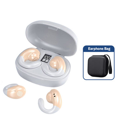 Kaulų laidumo belaidės ausinės TWS Bluetooth 5.2 ausinės LED vandeniui atsparios ausinės HiFi sportinės ausinės ausinės kabliukas su mikrofonu