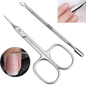 Odelių žirklės ir odelių stūmiklis manikiūrui Nagų odelių kirpimo mašinėlė Dead Skin Remover Nerūdijančios rusiškos nagų žirklės