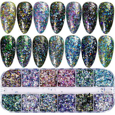 12 värvi küüned abalone kest fragmendid tekstuur naturaalne merekarp 3d sädelev küünte kunst kaunistus puuder litrid ilutööriistad