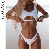 Ellolace szexi bikini hollow out női fürdőruha magas kivágású mikro fürdőruha 2022 Stílusos fürdőruha strandruhák 2 db
