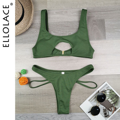 Ellolace szexi bikini hollow out női fürdőruha magas kivágású mikro fürdőruha 2022 Stílusos fürdőruha strandruhák 2 db