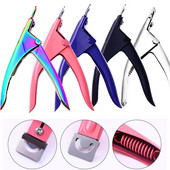 Professzionális Nail Art Clipper Speciális típusú hamis hegyek Élvágók Pedikűr Manikűr Színes, rozsdamentes acél körömdíszítő eszközök